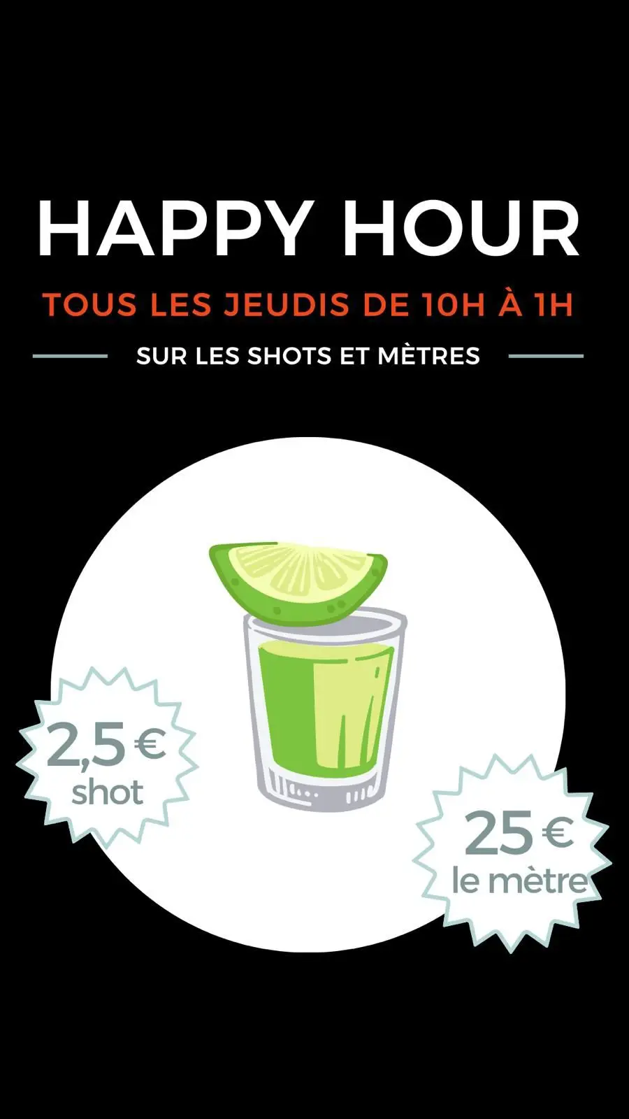 Happy hours shots